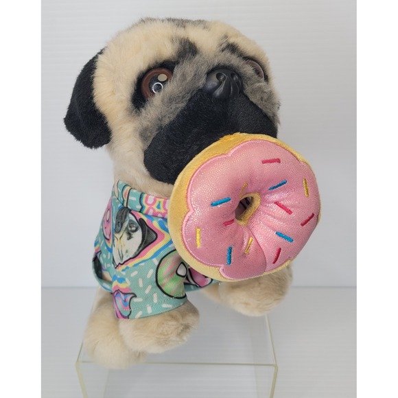 Gund Other - Gund Doug the Pug Plush Toy Tan Donut Shirt Doug Donut 6059396 Stuffed Dog Cute